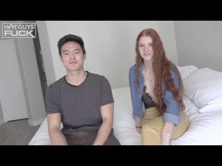 Asian Pinoy Shredded Jock Bangs American Red Hair Woman