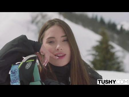 Tushy Ass Fuck - Crazy Ski Instructor Liya Presents Off Her .
