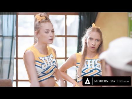 Modern - Day Sins - Teenager Cheerleaders And Spunk Interchange Their Coach