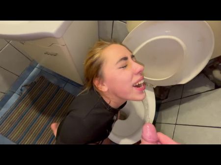 Restroom Piss Fun Slppy Teenager Oral Job Pt 1 , Porn Ec