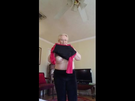 Ultra-kinky Grandma Gilf Lap Dances For You And Opens Up Her Donk