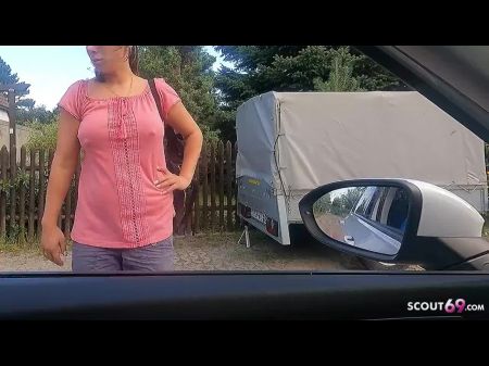 Turkish Middle-aged Pickup For Inexperienced Mmf Car Fuck By Two German Mans