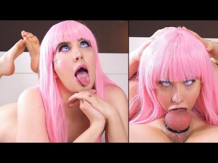 Cute Ahegao Teen No Hands Blowjob In 69 Position Rough Cum In Mouth