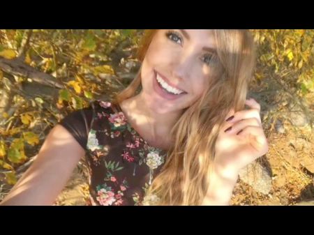 Outdoor Blowjob And Cum In Mouth! - Sweet Teen Doing Blowjob On The Beach.