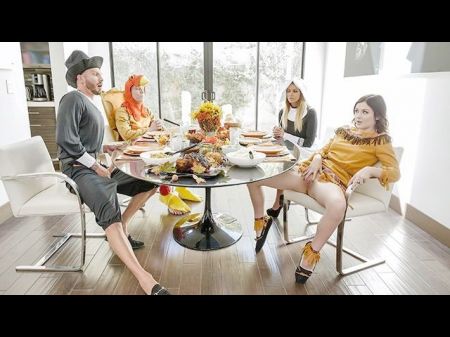 Familystrokes - Horny Step Family Fucks Each Other For Thanksgiving