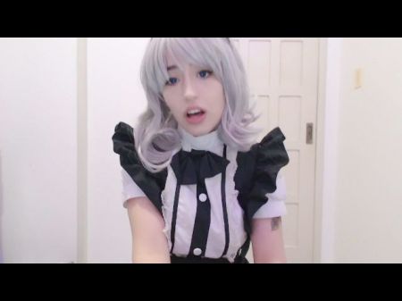 Maid Cosplay Female Giving Head And Pleading To Her Boss