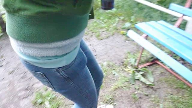Cuties Pissing On Park Bench
